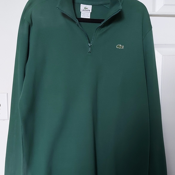 Lacoste Green Quarter-Zip Pullover - Picture 1 of 6
